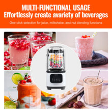 Load image into Gallery viewer, Professional Blender With Shield, Commercial Countertop Blenders, 68 Oz Jar Blender Combo, Stainless Steel 9 Speed &amp; 5 Functions Blender, For Shakes, Smoothies, Peree, And Crush Ice, White