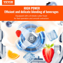 Load image into Gallery viewer, Professional Blender With Shield, Commercial Countertop Blenders, 68 Oz Jar Blender Combo, Stainless Steel 9 Speed &amp; 5 Functions Blender, For Shakes, Smoothies, Peree, And Crush Ice, White