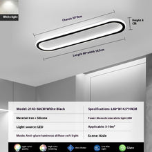 Load image into Gallery viewer, Modern Minimalist LED Strip Bedroom Cloakroom Ceiling Lamp
