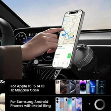 Load image into Gallery viewer, Newly Upgraded Retractable Car Mobile Phone Holder 360 Magnetic Vacuum Suction Cup One-click Safety Lock Ultra-compact Design